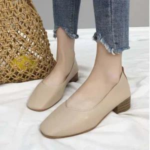 3컬러 여성 3CM 로우굽 펌프스힐 단화 데일리화 구두
