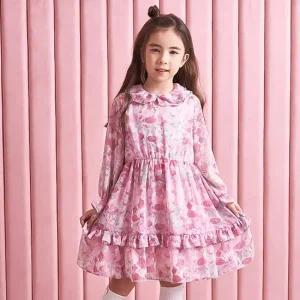 [게스키즈] 핑크 쉬폰 원피스 (택가156,000원)