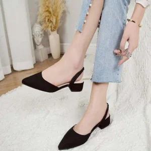 여성 로우힐 플랫슈즈 여자샌들 여자구두 슬링백힐