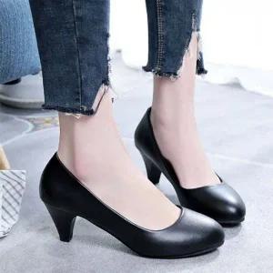 구두 발편한 펌프스 힐 데일리 정장 면접 오피스 5.5