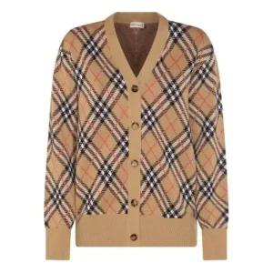 BURBERRY  25FW Check Wool Blend Cardigan  8110579)  체크 울 블렌드 가디건)