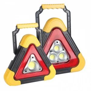 LED 차량용 교통 안전삼각대 도로 자동차 고장 긴급 램프 +배터리4개 포함사고 표시 안전등 유도등 신호등
