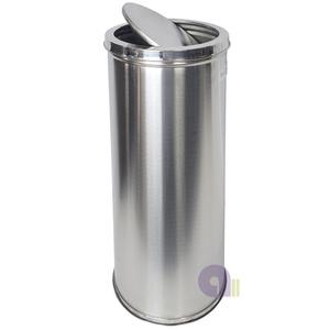 뱅뱅이스텐휴지통/40L/스윙형휴지통/스텐쓰레기통/뱅뱅이휴지통/스윙형스텐휴지통/원형스텐휴지통/국내생산