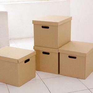 [올리빙] 무지 트렁크 종이정리함 4종(일반)(3겹)  /종이수납박스