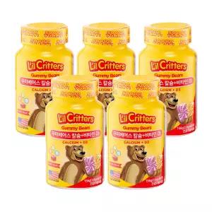 [릴크리터스]  꾸미베어스 어린이 칼슘비타민D 60구미 5병