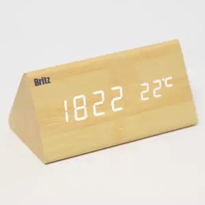 브리츠 BZ EWS12 LED 탁상용 알람시계 우드 화이트