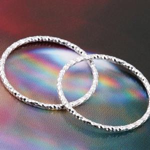 silver925 화이트실버 레이어드 컷팅 실반지