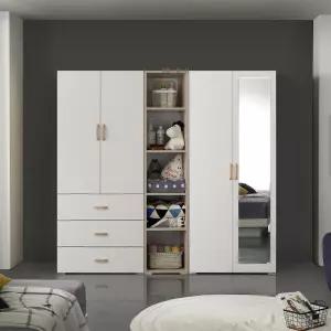 LPM 이음2000장롱세트CSM(3서랍옷장+400오픈선반장+거울옷장)