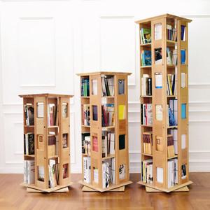 우드로하우스 고급 비치우드 원목회전책장 인테리어책장 3종택1