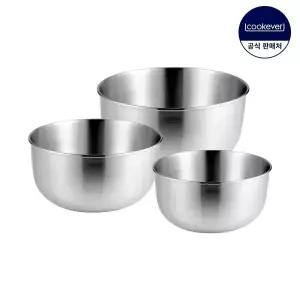 쿡에버 Cook304 스텐 믹싱볼 3종 세트 (18+21+24)