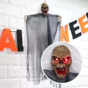 해골 두건 장식 그레이 할로윈 분위기 소품 용품 파티 데코 장난감 엽기 공포 게임 놀이 귀신의집 인형