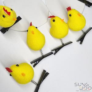 귀여운병아리헤어핀 하트 집게핀 머리핀 새싹핀 파티 이벤트