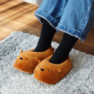 [WEBAREBEARS]위베어베어스 그리즐리 극세사 실내화 거실화 덧신