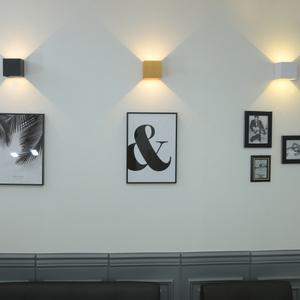 LED모던스틸 벽등 8W/외부방수등 겸용 LED칩내장 사각벽등 포인트조명