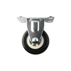 캐스터 바퀴 경량용 2인치 고정 흑색 pvc 소형