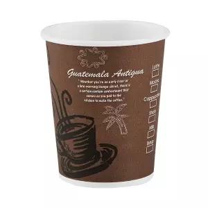 296ml(10온즈) 테이크아웃종이컵 커피 브라운 1박스 1000개