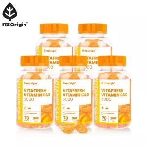 [엔젯오리진][공식][3+2] 오렌지맛/비타프레쉬 귤젤리 비타민C&D 3000 70구미 (총 116일분)