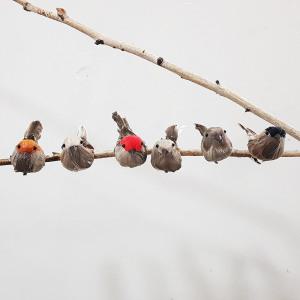 참새모형 2Pset/종달새 모형/새장식/새장/새집 디스플레이 매장 장식소품/ 인테리어 소품