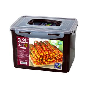 조은락 밀폐용기 초코(3.2L) 김치통 BN 보관용기