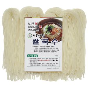 [오곡대장] 순쌀국수 600g(3-4인분) 100%국산 쌀면 숙면 글루텐프리 비건