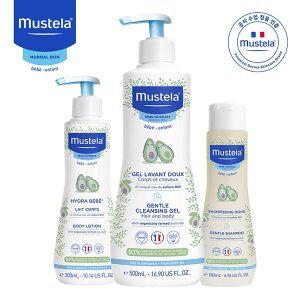 [무스텔라][공식수입원] 무스텔라 데일리 세트 바디로션 300ml+젠틀 클렌징 젤 500ml+젠틀 샴푸 200ml