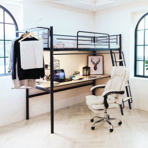 [일루일루]코모드i 올인원 책상형 벙커침대+CL라텍스폼(S)