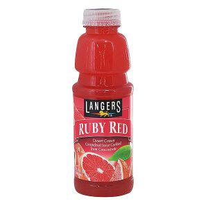 메가커피 랭거스 루비레드 자몽 쥬스 449ml 1박스 12개