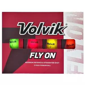 [volvik] 볼빅 플라이 온 골프공 12개입 (4색 컬러볼: 그린, 옐로우, 오렌지, 레드)