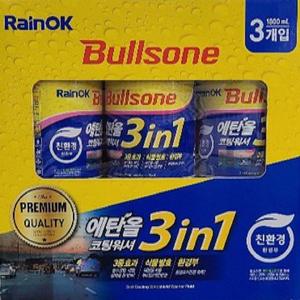 불스원 발수코팅 워셔액 1.8L x 3개 에탄올 레인ok 대용량 코스트코