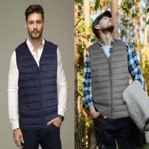 PG에어필링 V넥 경량패딩조끼 남자아웃도어 겨울정장