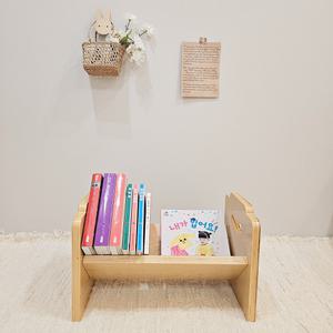 친환경 자작나무 SEO등급 토리 요리조리 유아 1단 책꽂이 원목 아기 전면 책장