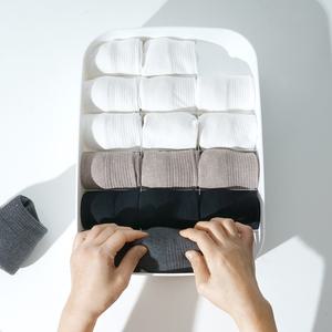 [1+1]가규 모던 라운드 리빙박스 M-HALF18칸 속옷정리함 사이즈 국내생산 펜트리정리함 수납박스