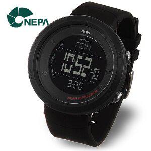 [네파] NEPA 월드타임 런닝 조깅 전자 군인시계 N338A-ALLBLACK