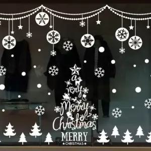 아트박스 낭만창고 cmi197-블링블링 눈꽃트리와 모빌-크리스마스스티커