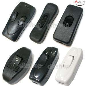 1.5V~24V DC AC 노출형 온오프스위치 전기 코드선 무접지 파워코드 연결 250V 3A 중간스위치