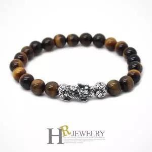 [호림쥬얼리]실버92.5재물부적히트예쁜(HR)실버 비휴 8mm 호안석 팔찌