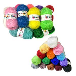 물방울 수세미 실 80g 11색 털실 100g 15색 DIY 뜨개용품