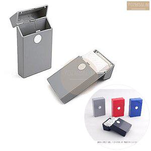 일반 슬림 담배 원터치 버튼 심플 케이스 남자 여자 블랙 그레이 빨강