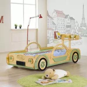 에프원  네추럴) 원목 자동차 싱글 초등 학생 키즈 어린이 침대