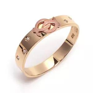 [비앤비골드] 14K/18K 반지 유니크 옐로우/레드 콤비 금반지 NAC8427