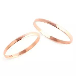 [비앤비골드] 14K/18K 심플 1.5mm 엥게이지 커플링 반지 세트 NPC21681