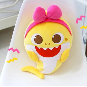 핑크퐁 라인쿠션 아기상어 리본 애착 캐릭터 동물 인형