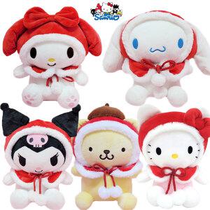 산리오 겨울망토 마이멜로디 쿠로미 시나모롤 폼폼푸린 동물 인형 25cm 크리스마스선물
