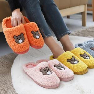 남자 여자 겨울 소음방지 임산부슬리퍼 룸슈즈 귀여운거실화 곰돌이털슬리퍼
