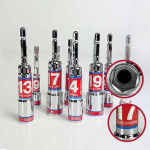 TOSKO 롱비트소켓 국산 육각 렌치 임팩 임팩용 드릴 너트 롱복 7mm ~ 19mm