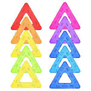 [기타][벌크] 맥포머스호환 맥킨더 삼각형 자석블럭 10개 100078