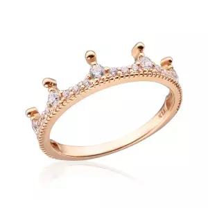 [비앤비골드] 14K/18K 스톤볼 티아라 보석 왕관 반지 NPR29697