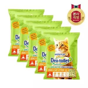 LG 데오토일렛 감자 사막화 Zero 고양이모래 2L x 5개