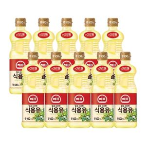 [사조대림] 해표 콩기름 900ml X 10병 /식용유/오일/튀김/기름