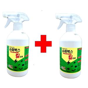 슈퍼벅스킬500ml 2개 진드기 지네 좀벌레 바퀴 개미 벼룩약 퇴치제거제 살충제